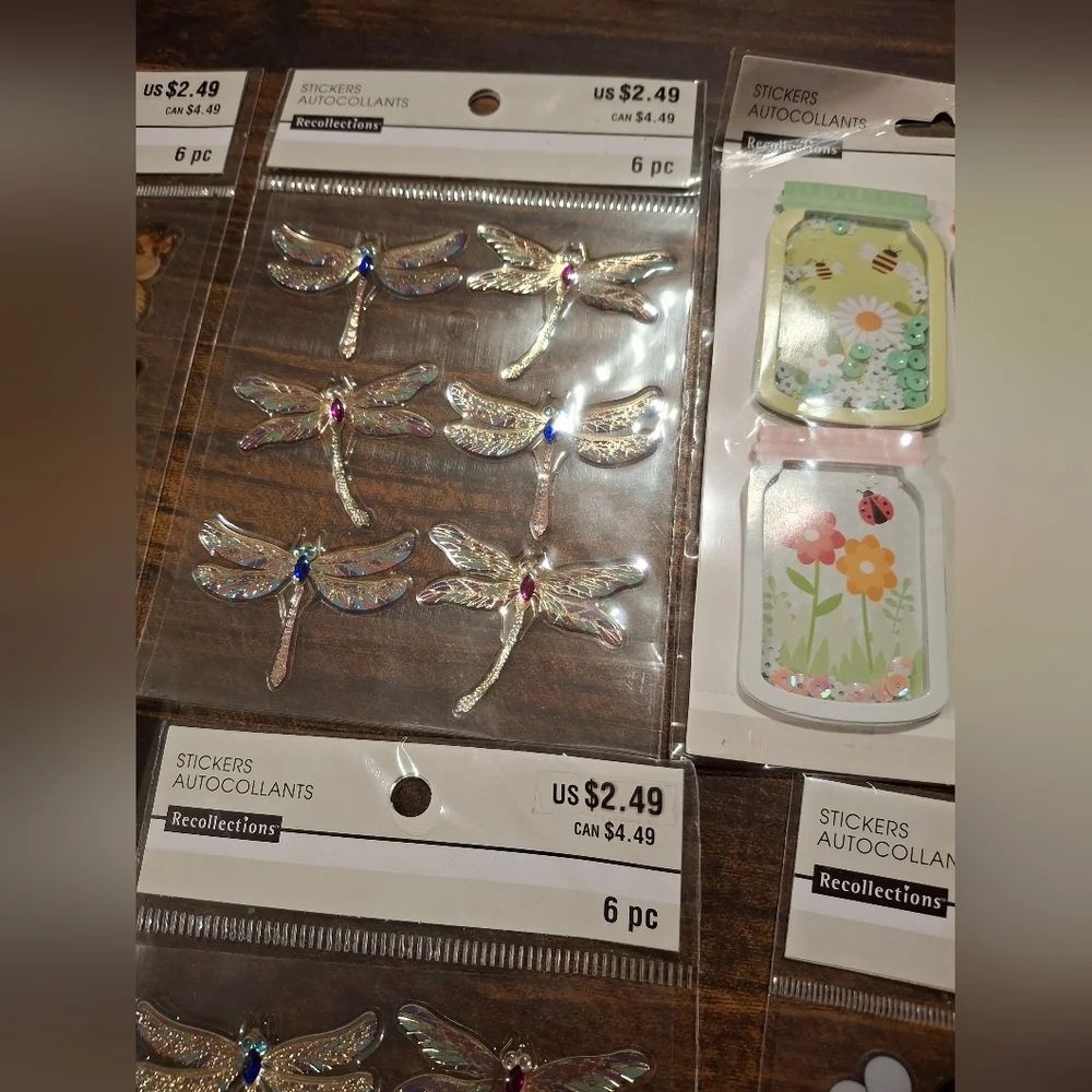 Sticker Lot Pack Scrapbook Embellishments Planner Puffy 3D Shaker Bugs Birds 17